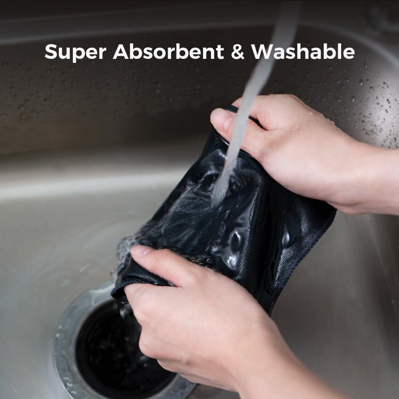 loukin 2 Pack Whiteboard Cleaning Cloth, Dry Erase Cleaning Cloth for Classroom, Home and Office Use, Reusable and Washable, Grey, 12"" x 12"" - Image 5